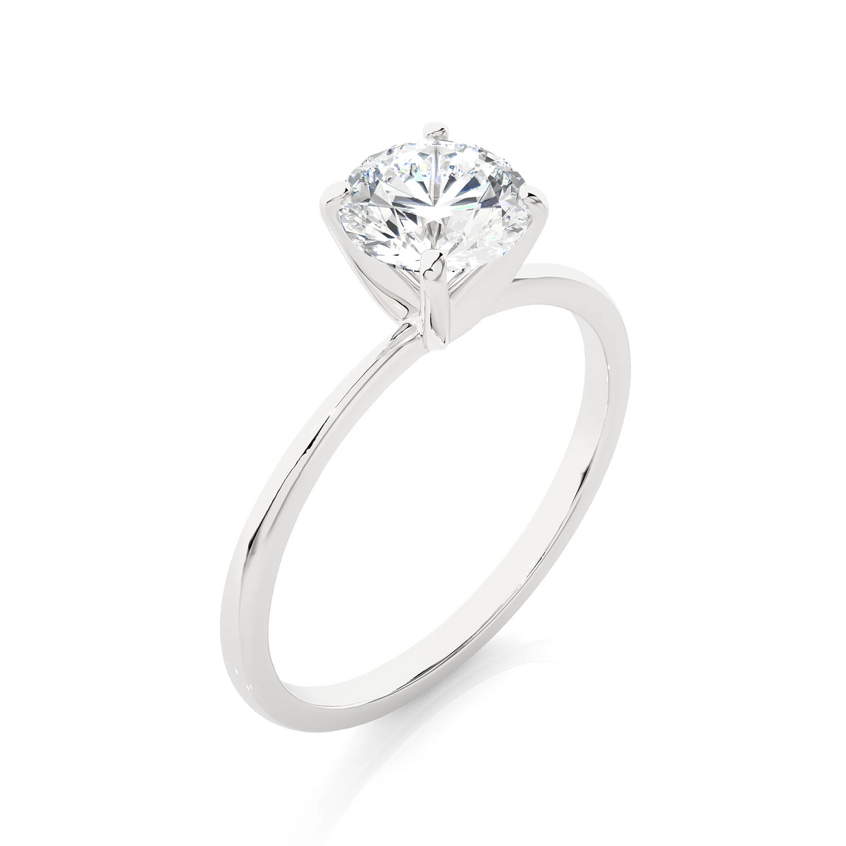 14k White Gold Lab Grown Diamond Solitaire Engagement Ring U71586