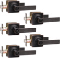 5 Pack Oil Rubbed Bronze Privacy Door Levers Y74946