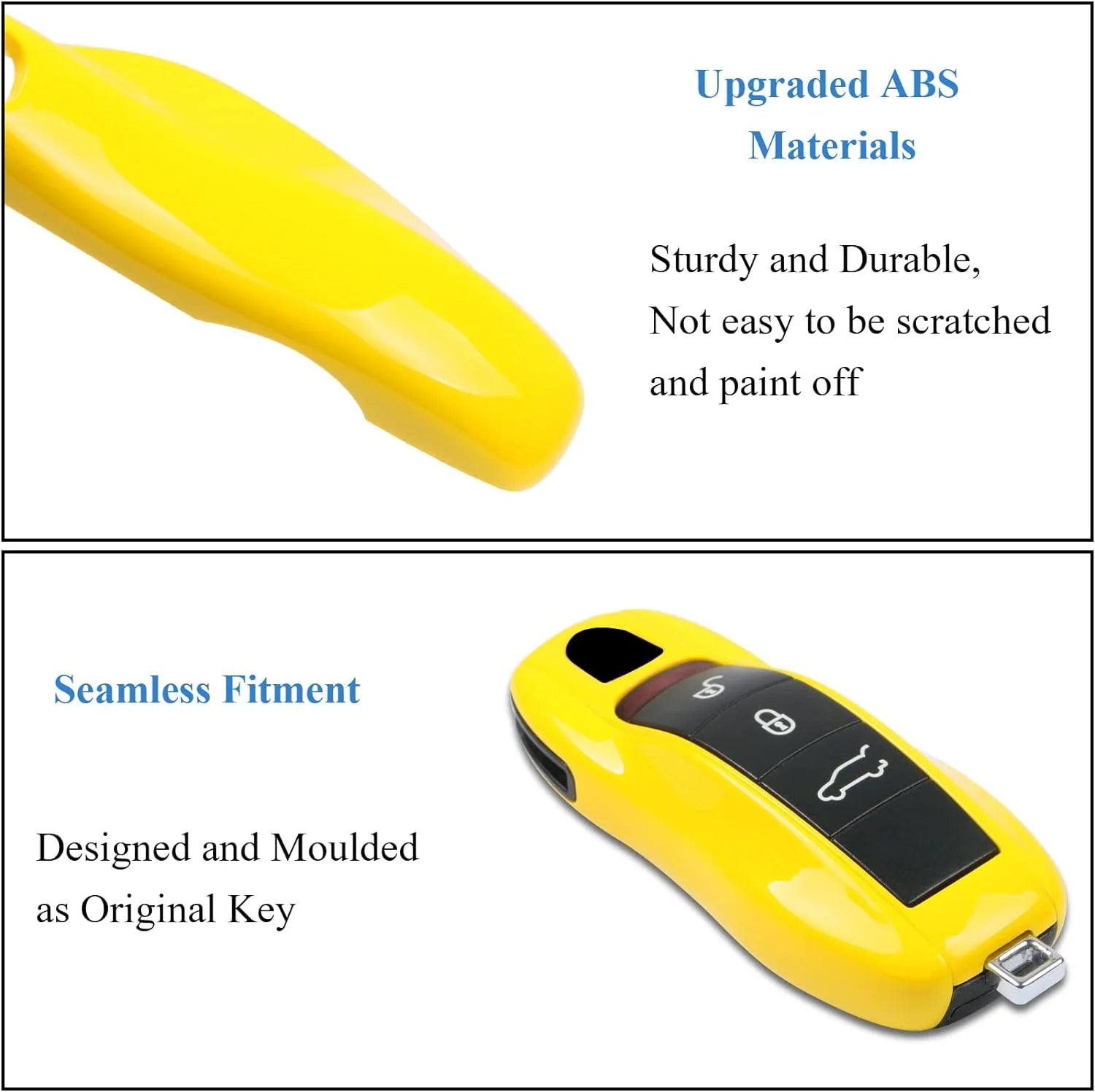 Yellow Painted 3 Pcs Smart Key Fob Shell W222894