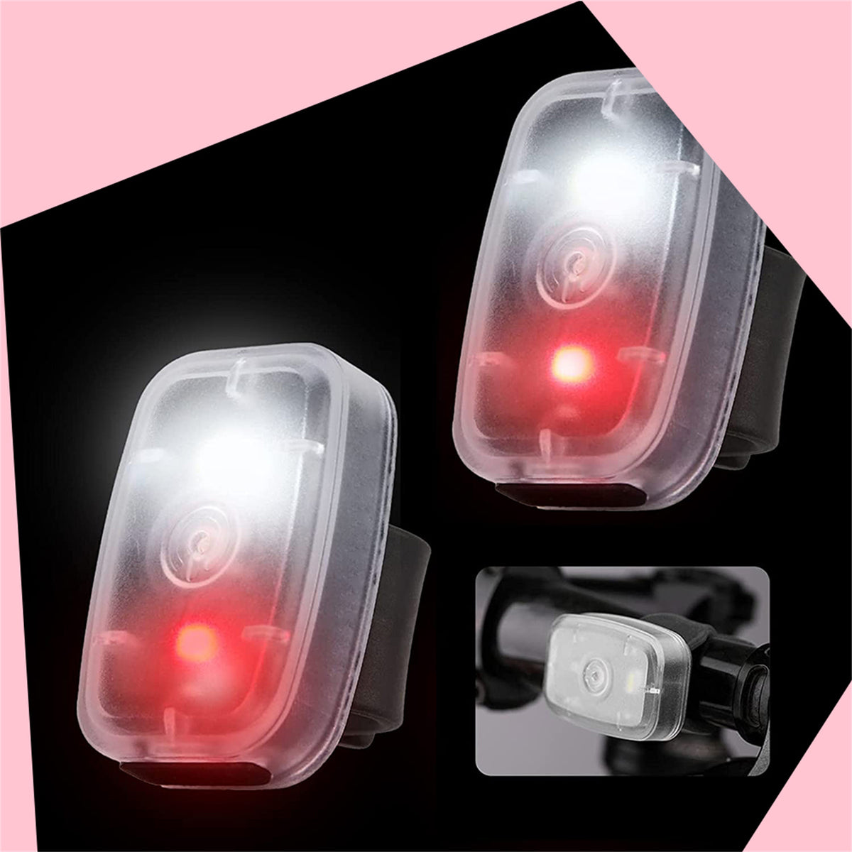 Rear Bike Light Rechargeable Clip on LED Running Light I365
