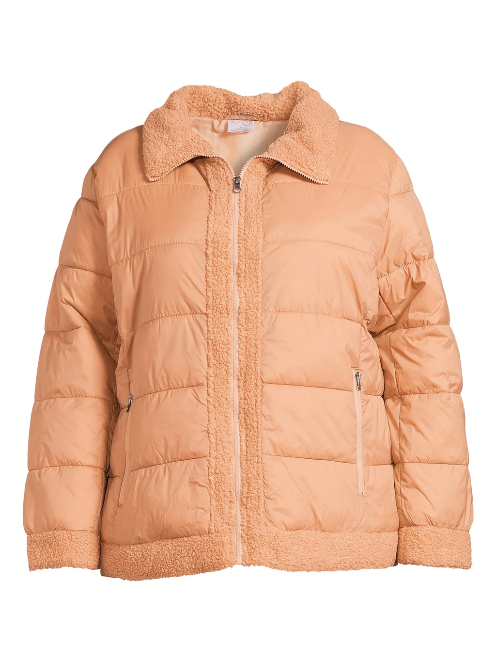 Faux Shearling Puffer Jacket R403