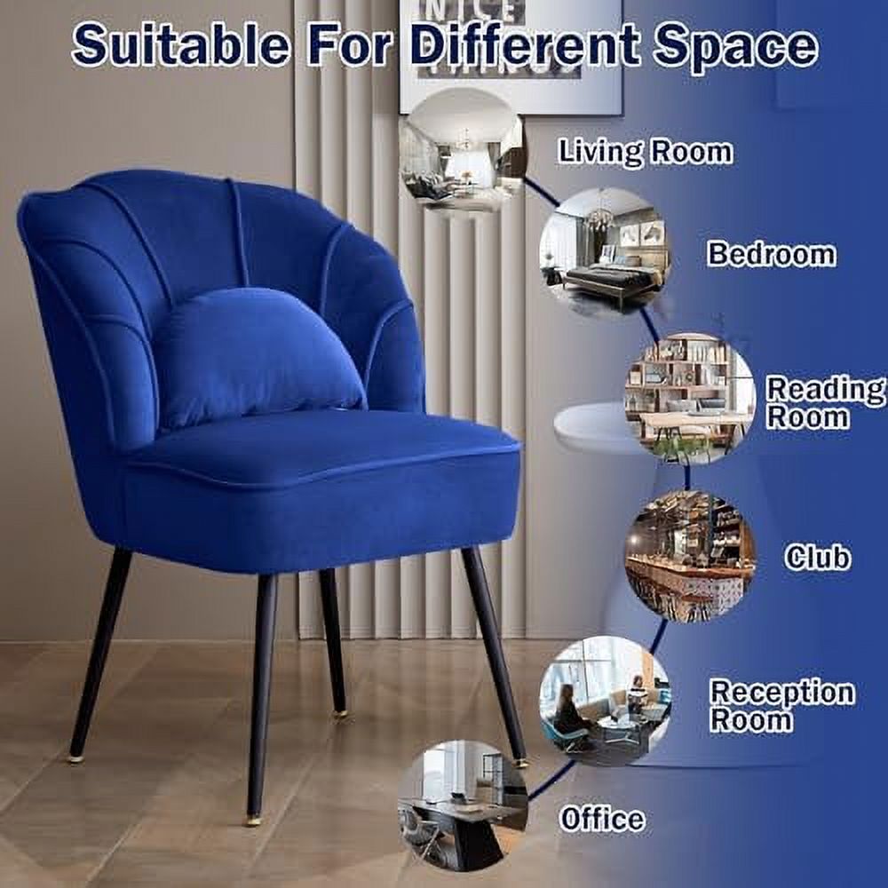 Beige Velvet Wingback Accent Chair with Ottoman M23105