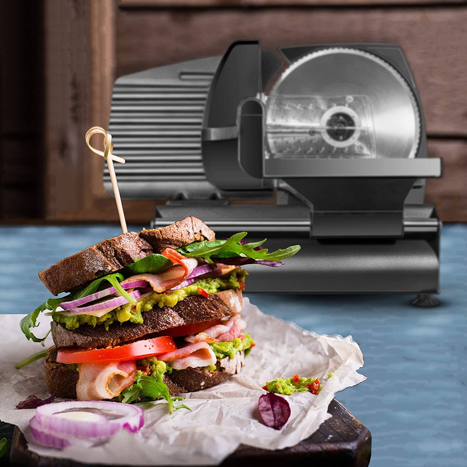 Black Stainless Steel Electric Food Slicer D88791