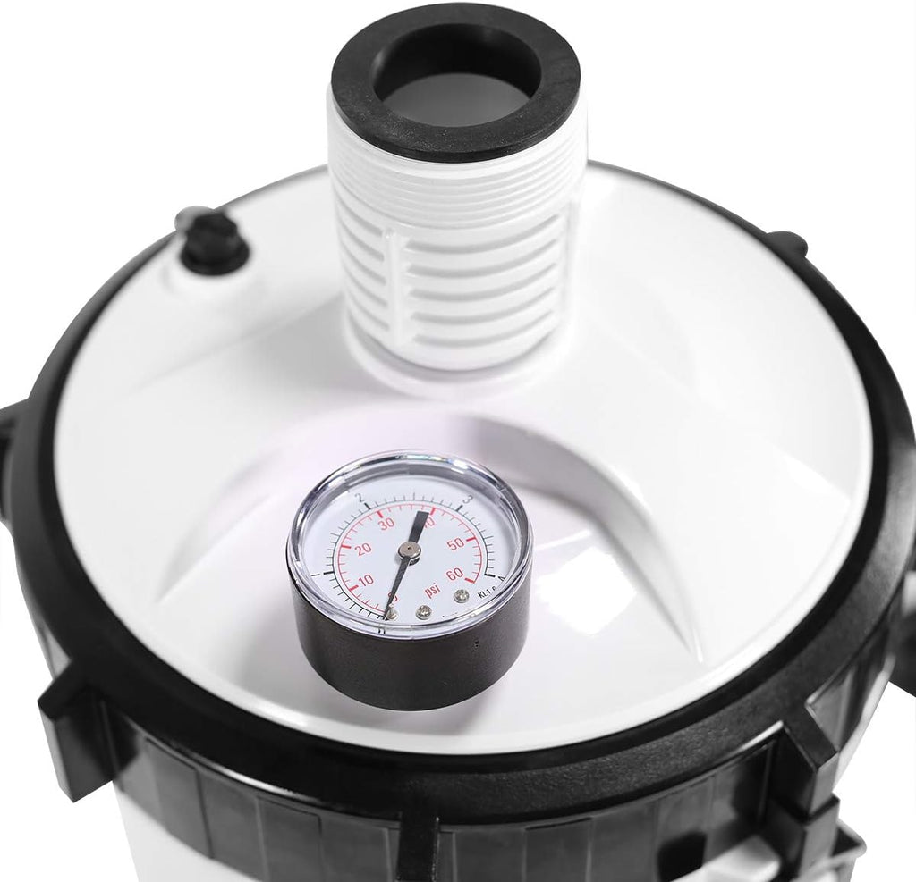 White/Black Above Ground Pool Cartridge Filter System with Pump Z276