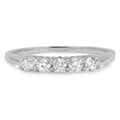 0.50 Carat 14K White Diamond 5 Stone Wedding Band Ring X9545