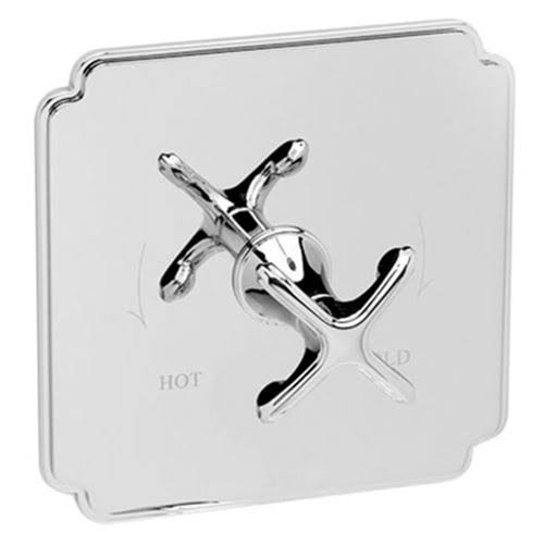 Satin Gold Balanced Pressure Shower Trim Plate with Lever Handle I100745