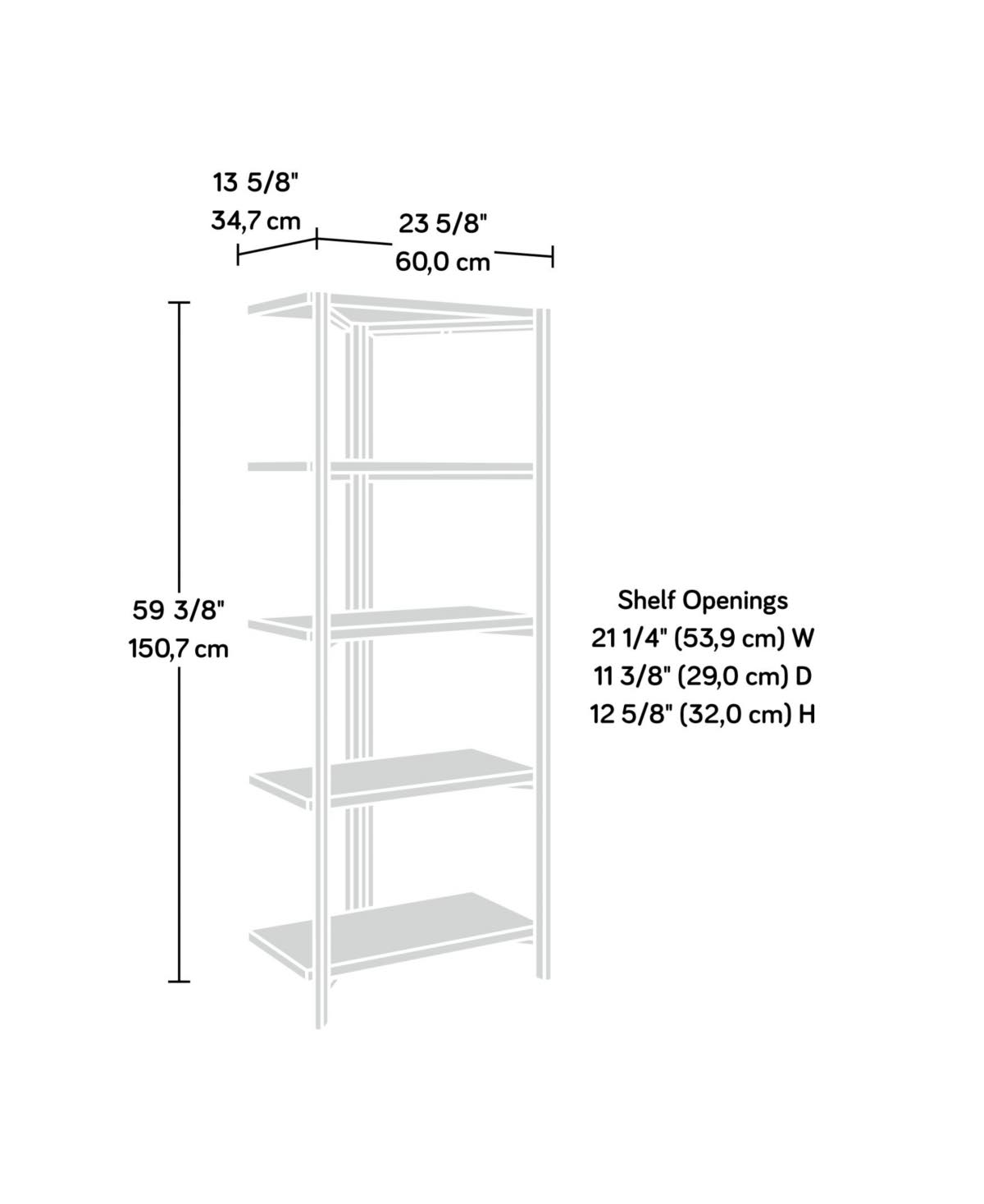 Smoked Oak Bookcase E747294