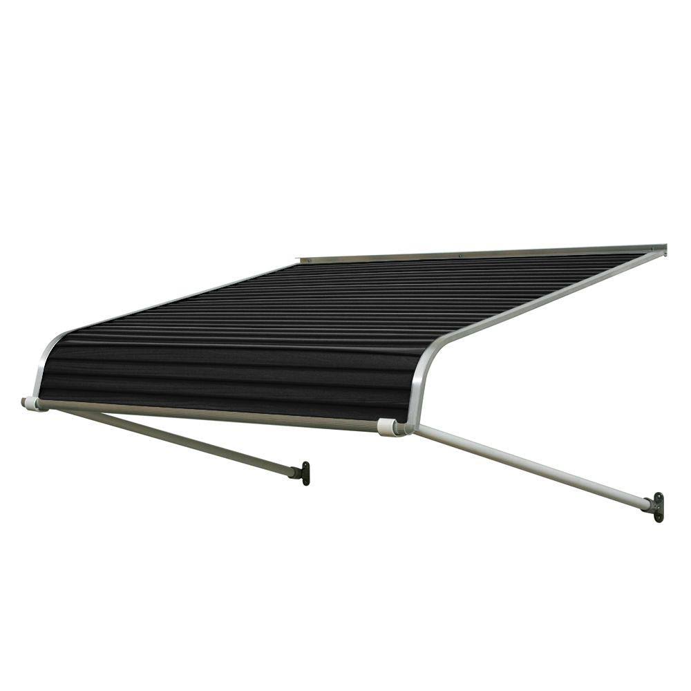 Black Solid Fixed Door Awning D2655