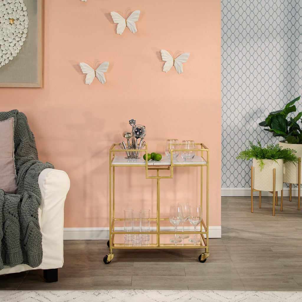 White Resin Butterfly Wall Decor L115