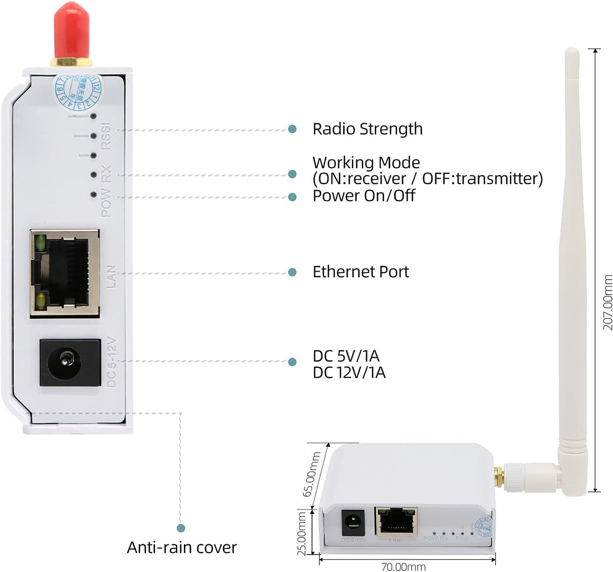 1000M WiFi Signal Extender Wireless Bridge Router I59723