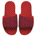Red New England Revolution Pattern Logo Slide Sandals X76988