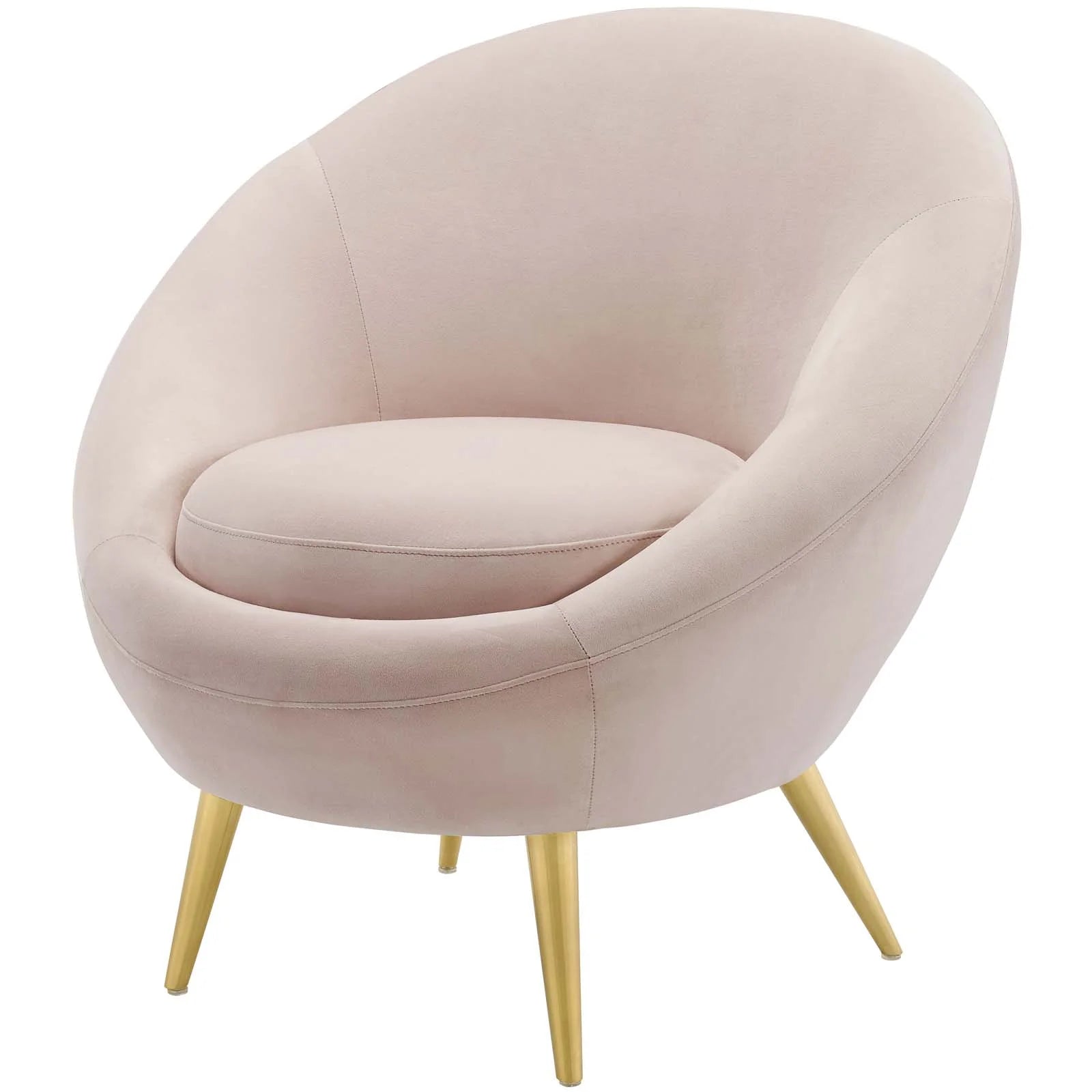 Pink Velvet Metal Steel Accent Side Chair U8668