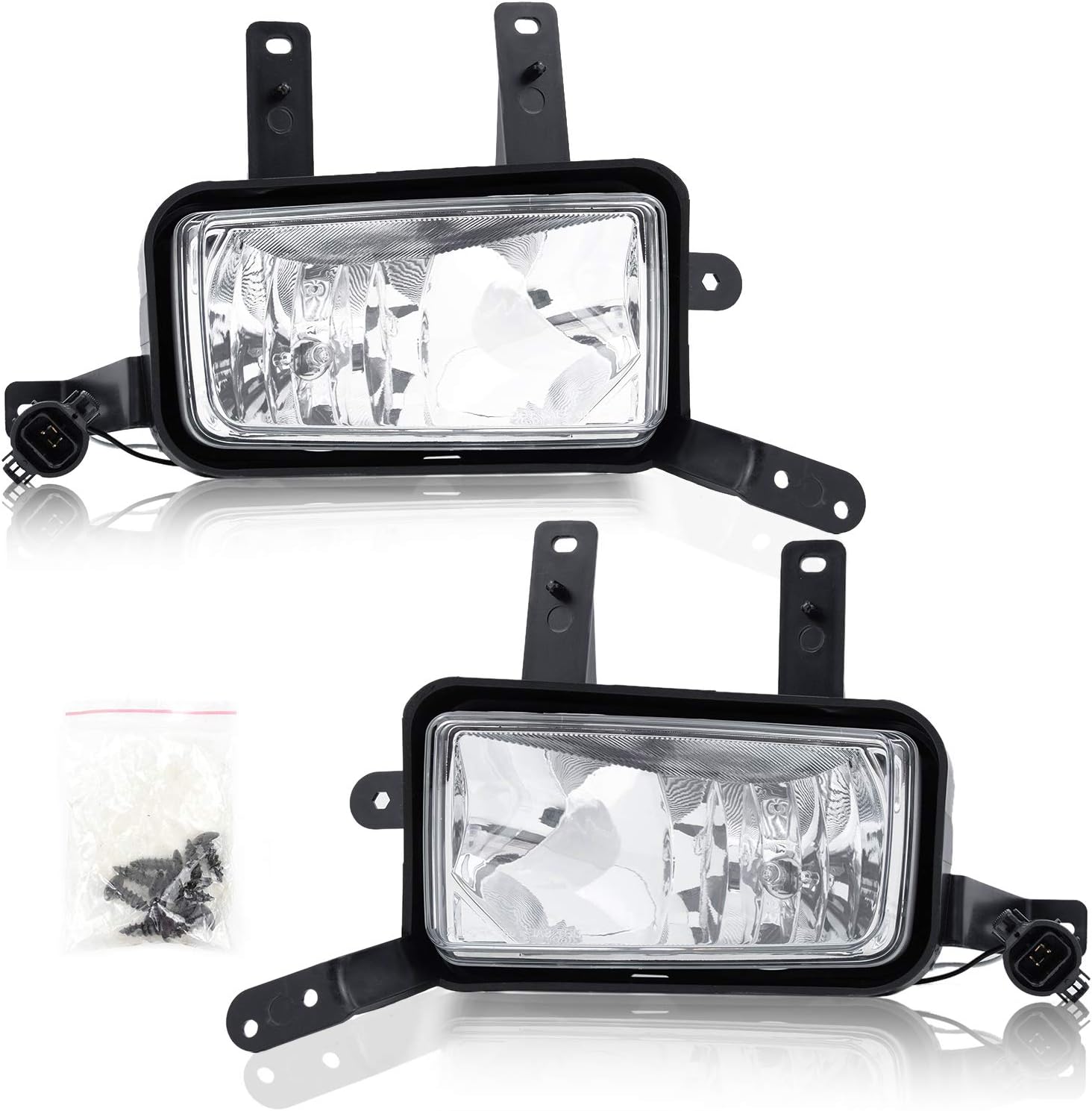 Pair Clear Fog Lights with H3 12V 20W Bulbs Q32529