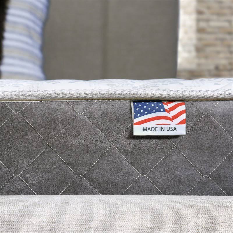 White Fabric King Tight Top Mattress W294