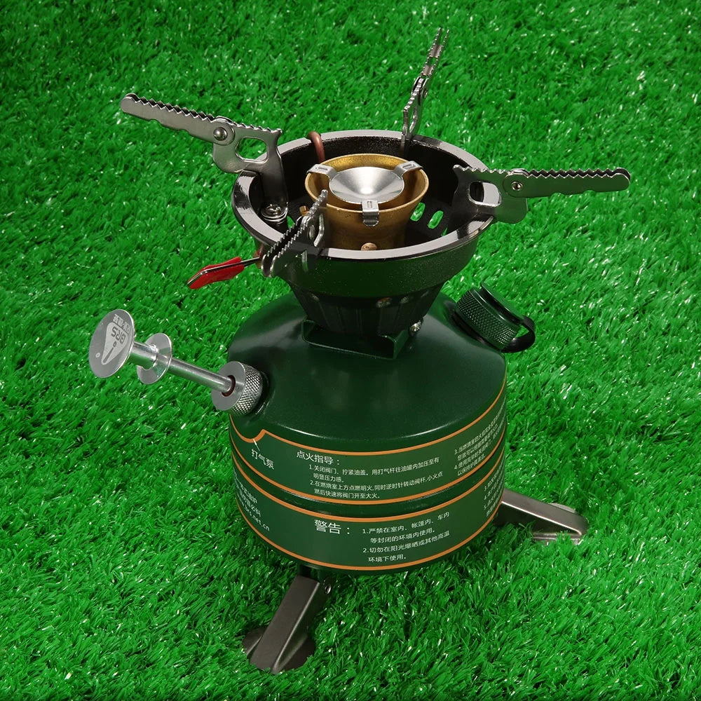 Portable Gasoline-burning Camping Furnace Cooker V221966