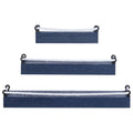 Blue Wood Wall Shelf, Set of 3 U6667