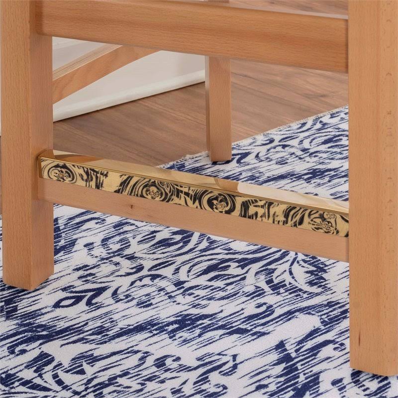 Solid Wood Set of Two Counter Stools in Natural E38979