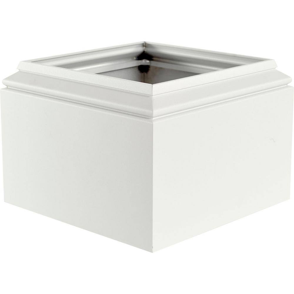 9 in. Aluminum Natchez Capital and Base with Textured Brown Finish O814