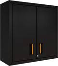 Black Wall Steel Cabinet with Two Doors R23382