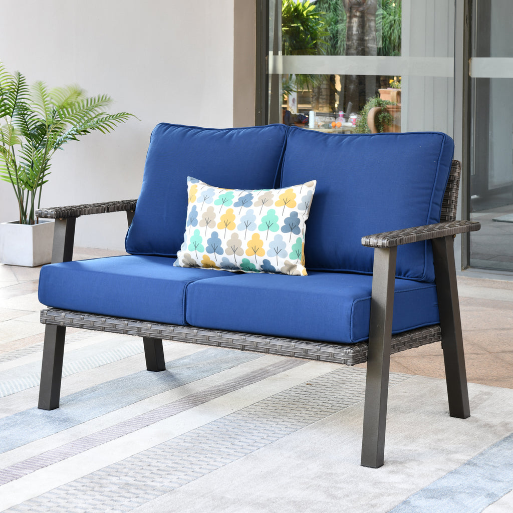 Wicker Loveseat Sofas with Cushions R1603