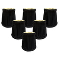 Silk Empire Candelabra Shade Set of 6 Black/Gold J1996