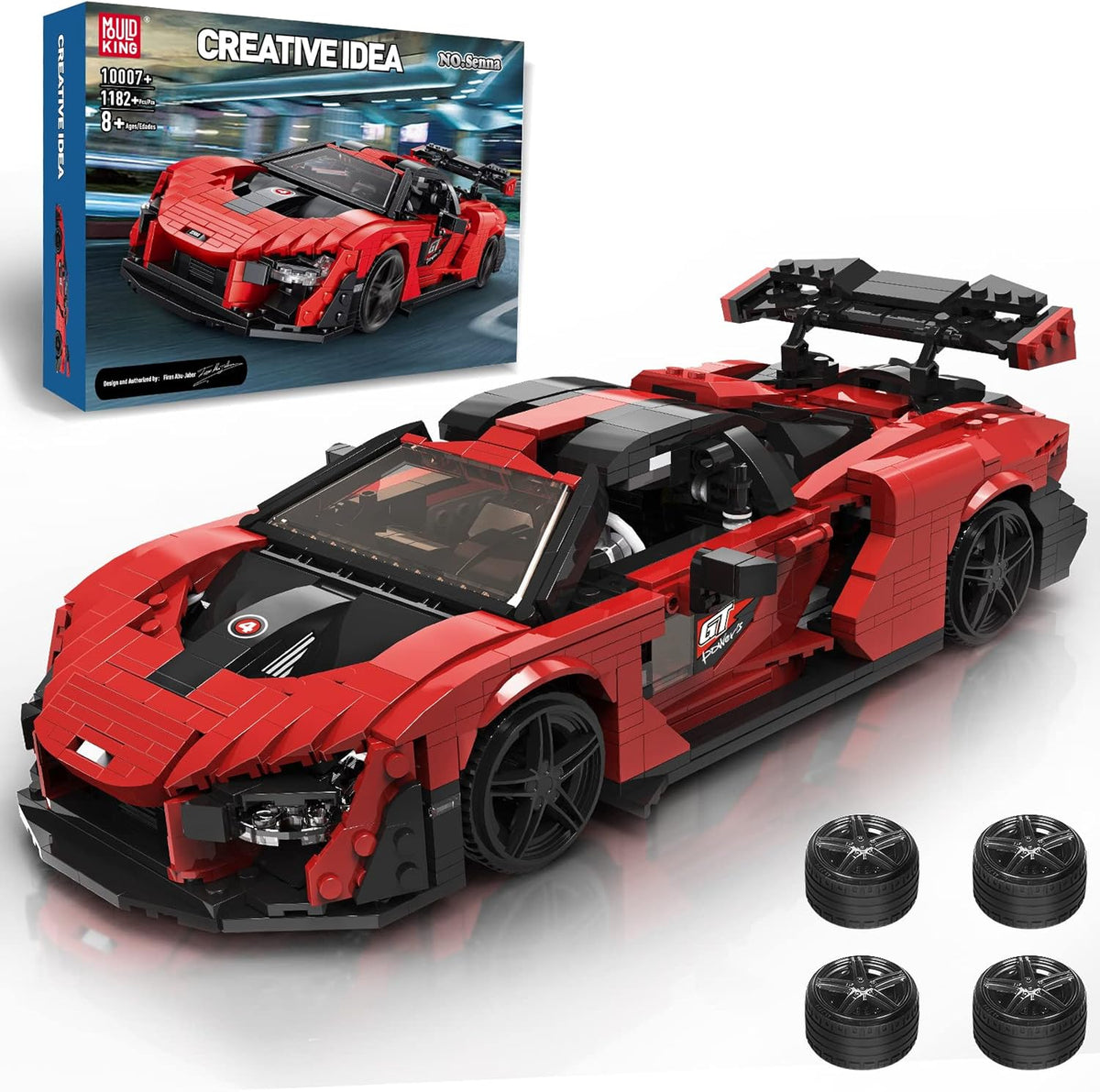 1:12 Scale Building Toys Car Building Kits (1182 Pieces) Pack of 2 K7087
