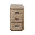 Acacia Wood Three Drawer Side Table Q69606