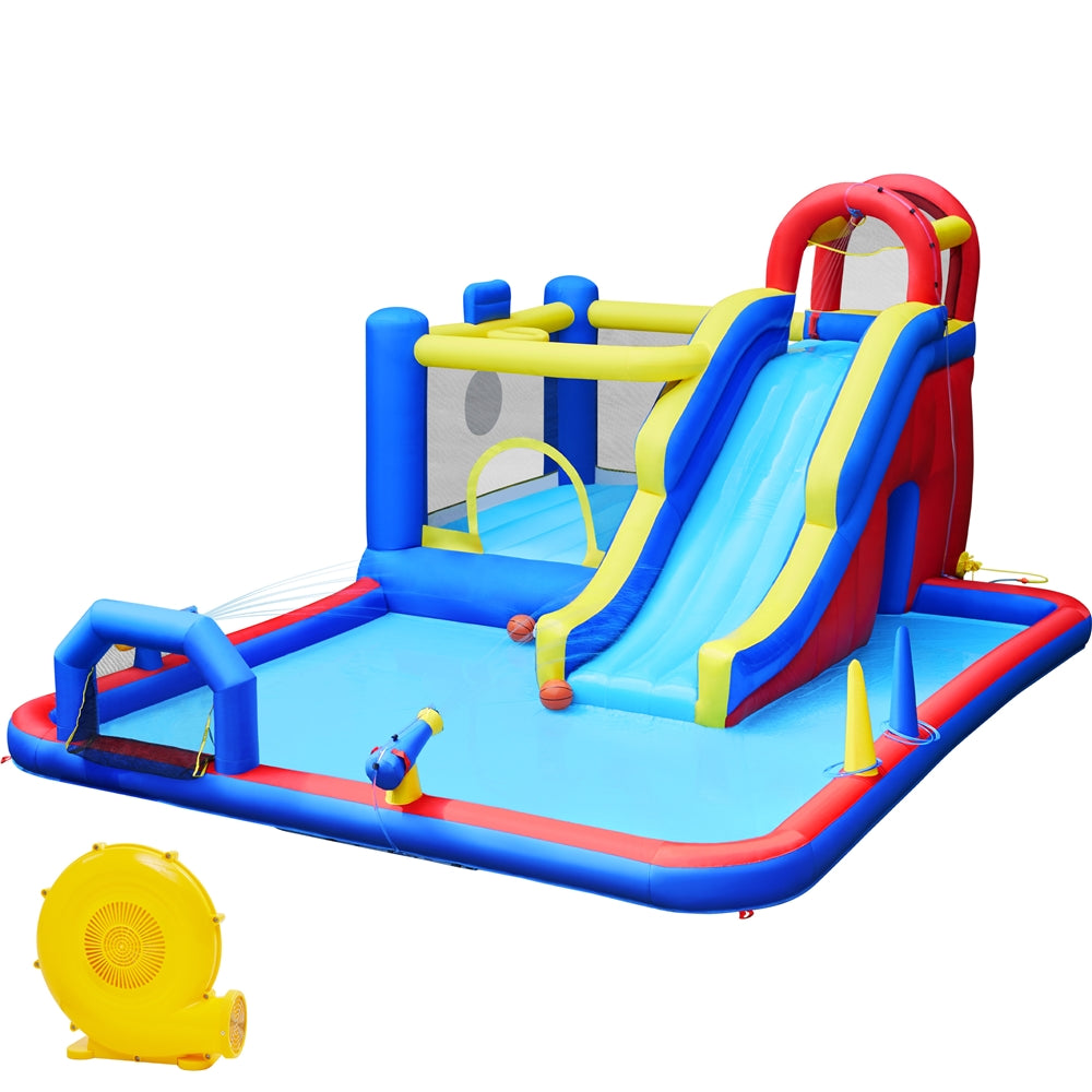 10-In-1 Inflatable Water Slide Bouncer with Blower & Storage Bag G5783