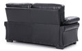 Faux Leather Loveseat in Black F43406