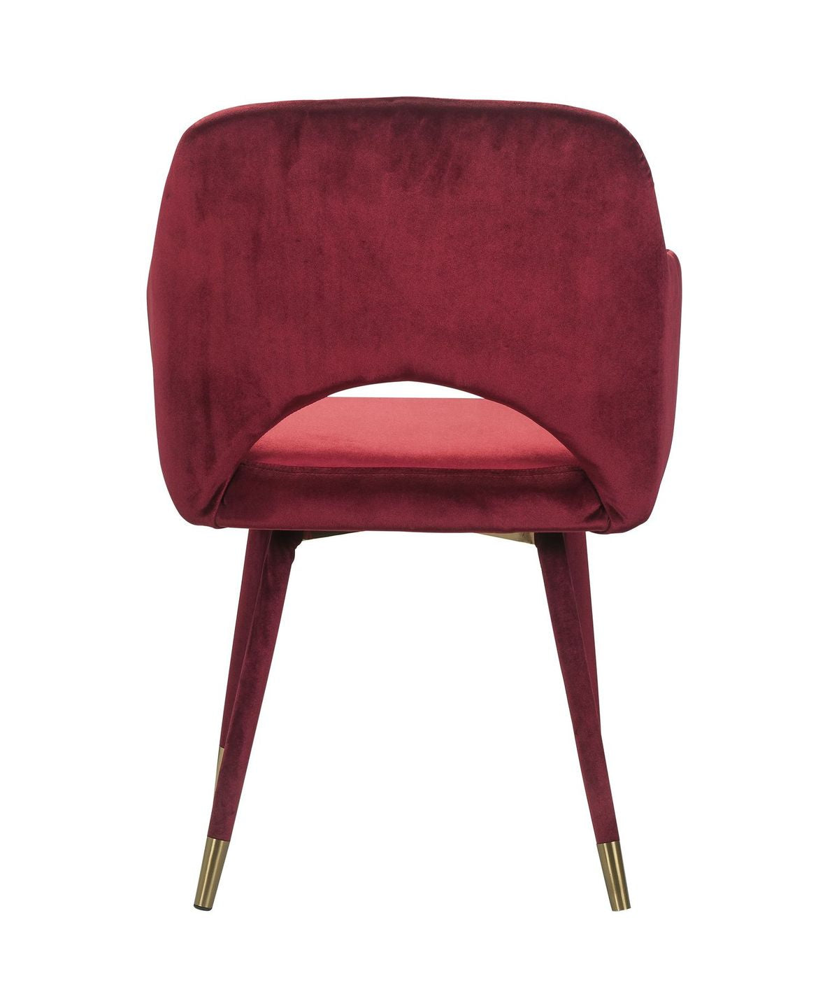 Bordeaux-Red Velvet Accent Chair J4669