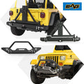 Front Bumper with LED Lights and Rear Bumper with Tire Carrier Combo Z301254