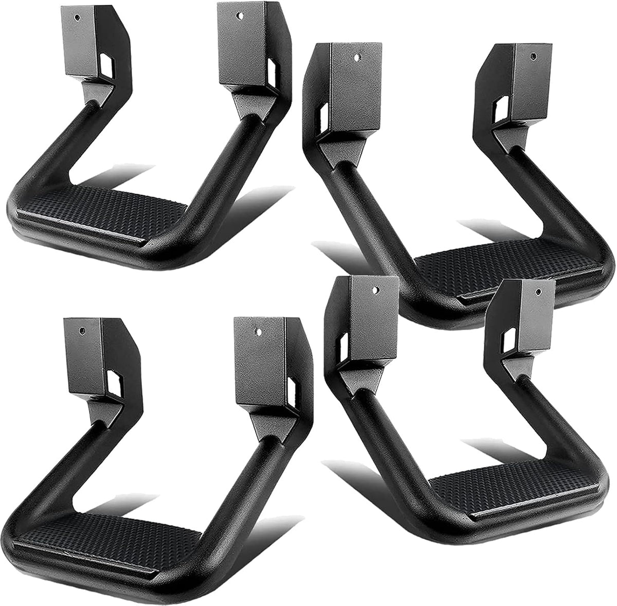 Black Powder Coated Aluminum Truck Side Step 4pcs Set D5167