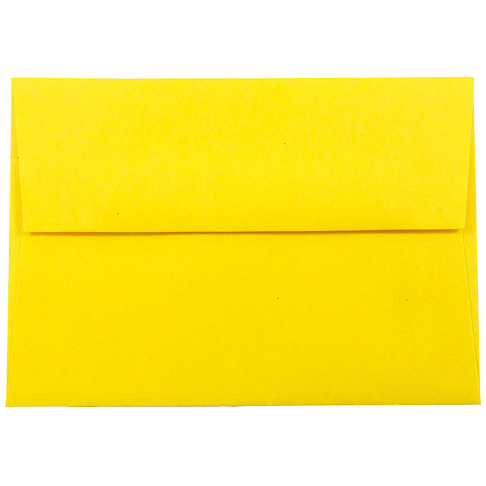 4Bar A1 Envelopes, 3 5/8 x 5 1/8, Brite Hue Yellow Recycled, 1000/Carton R22839