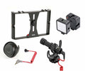 Smartphone Rig with Light, Microphone, Bluetooth Clicker, and SC7 TRRS D1518